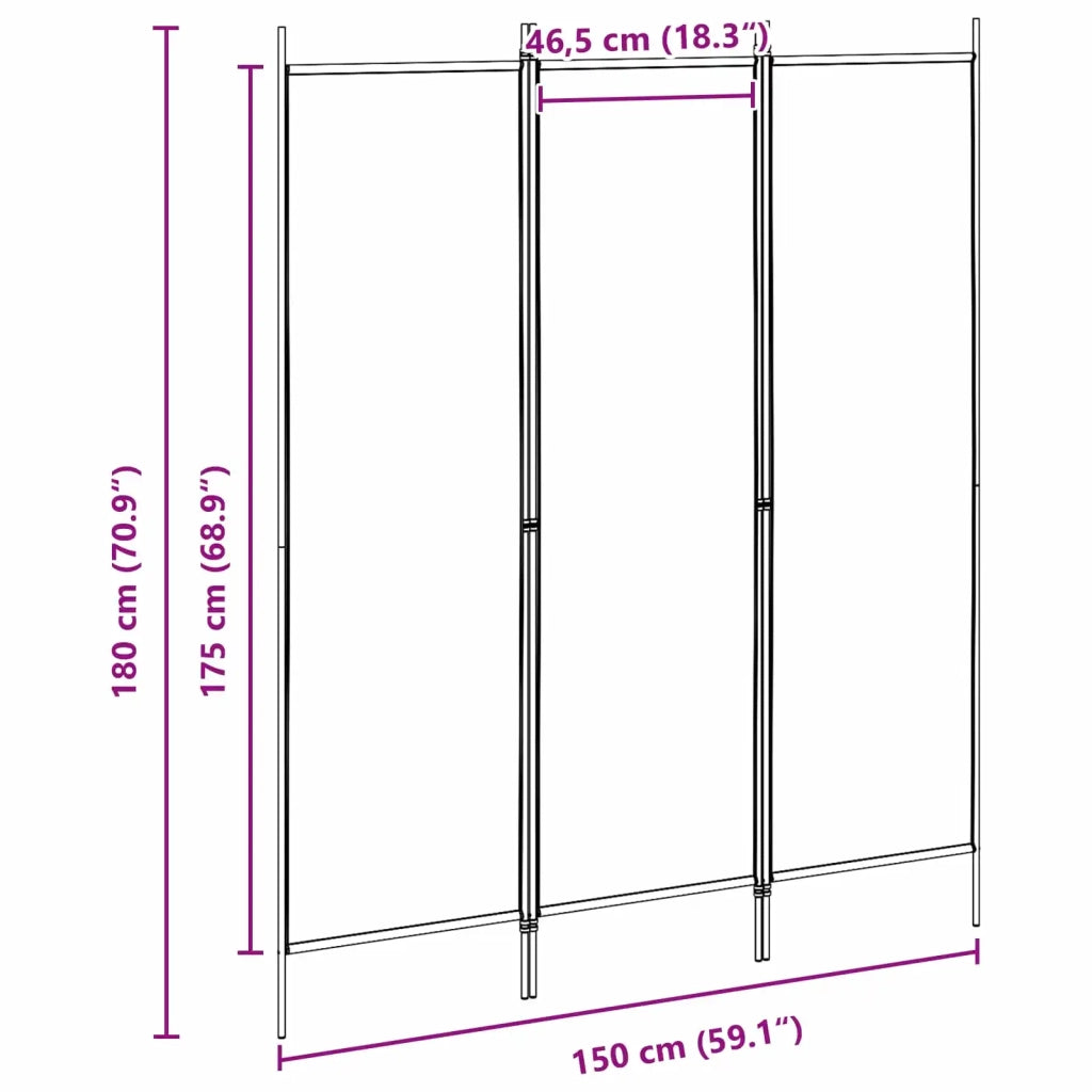 Divider per stanze Beige 150 x 180 cm Tessuto 42039193