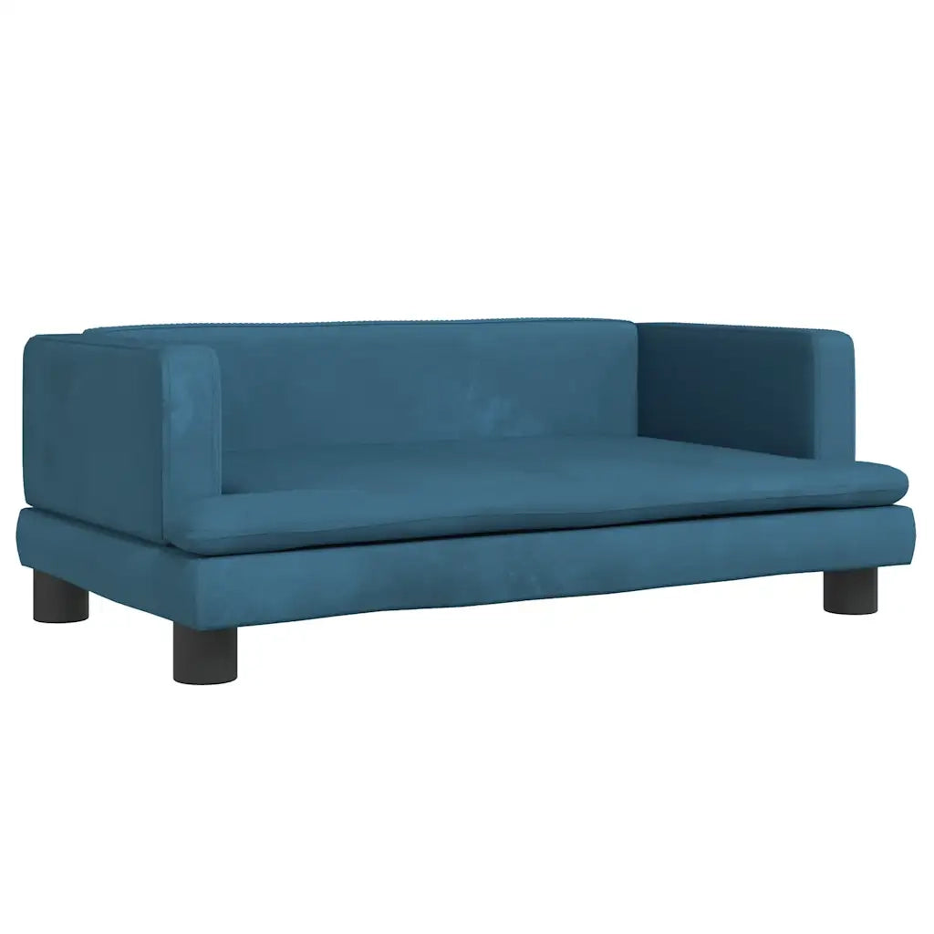 Divano per Bambini-Sofa-Divanetto Blu 80x45x30 cm in Velluto