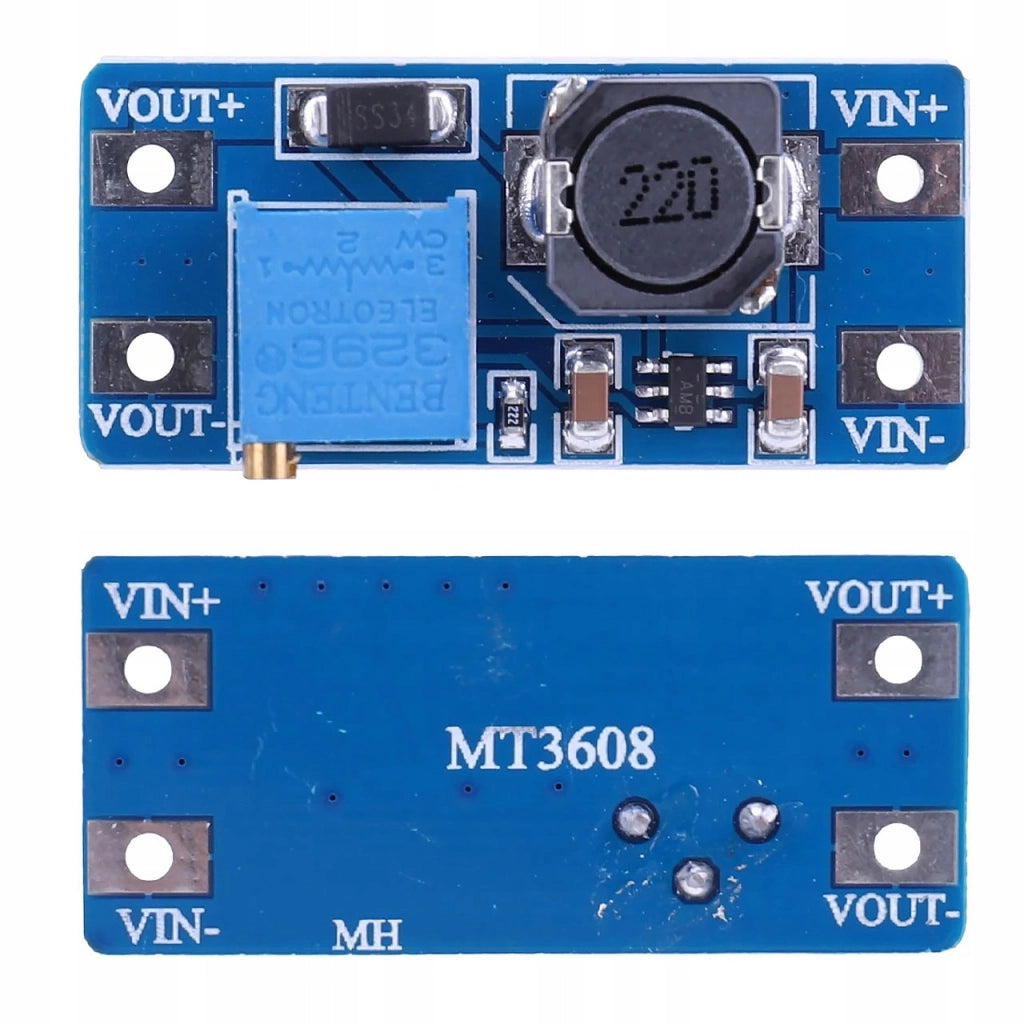 Convertitore DC-DC Step-Up MT3608 – Alta Efficienza, 2V-28V, Max 2A
