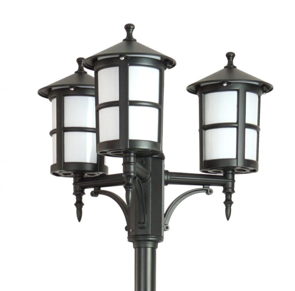 Lampione da giardino CORDOBA 280cm 3xE27 nero IP23