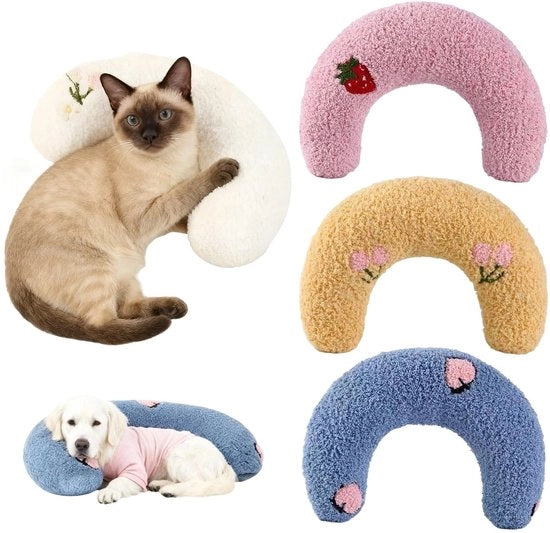 Supporto di comfort per cani, 4 pezzi di cuscino per animali domestici, cuscino per gatti, cuscino per collo per animali domestici, cuscino morbido per animali domestici, cuscino per collo, compagno di sonno per gatti dormire