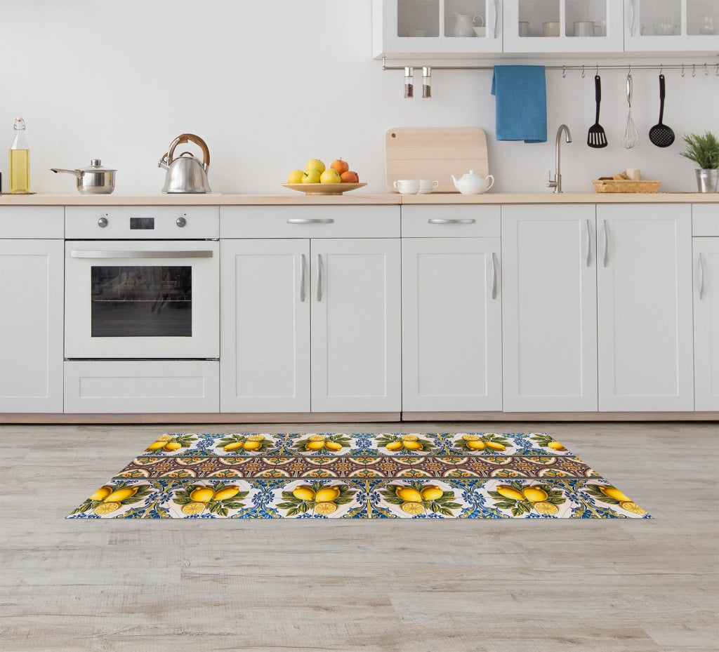 Tappeto Cucina Antiscivolo Made in Italy Passatoia Antimacchia Multiuso Corridoio Soggiorno Lavabile in Lavatrice - 50x200 - 164Lemonade
