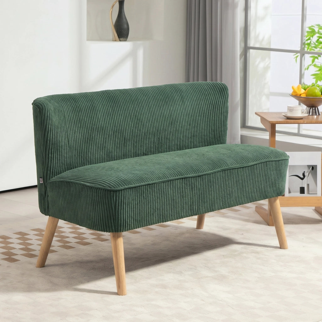 Divano 2 posti in velluto ¨C Xylo ¨C Verde 117x56,5x77 cm