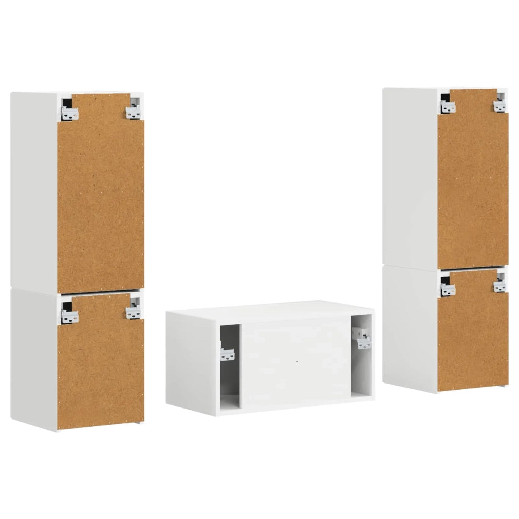 Set mobile TV 5 pcs Bianco Legno multistrato 3409096