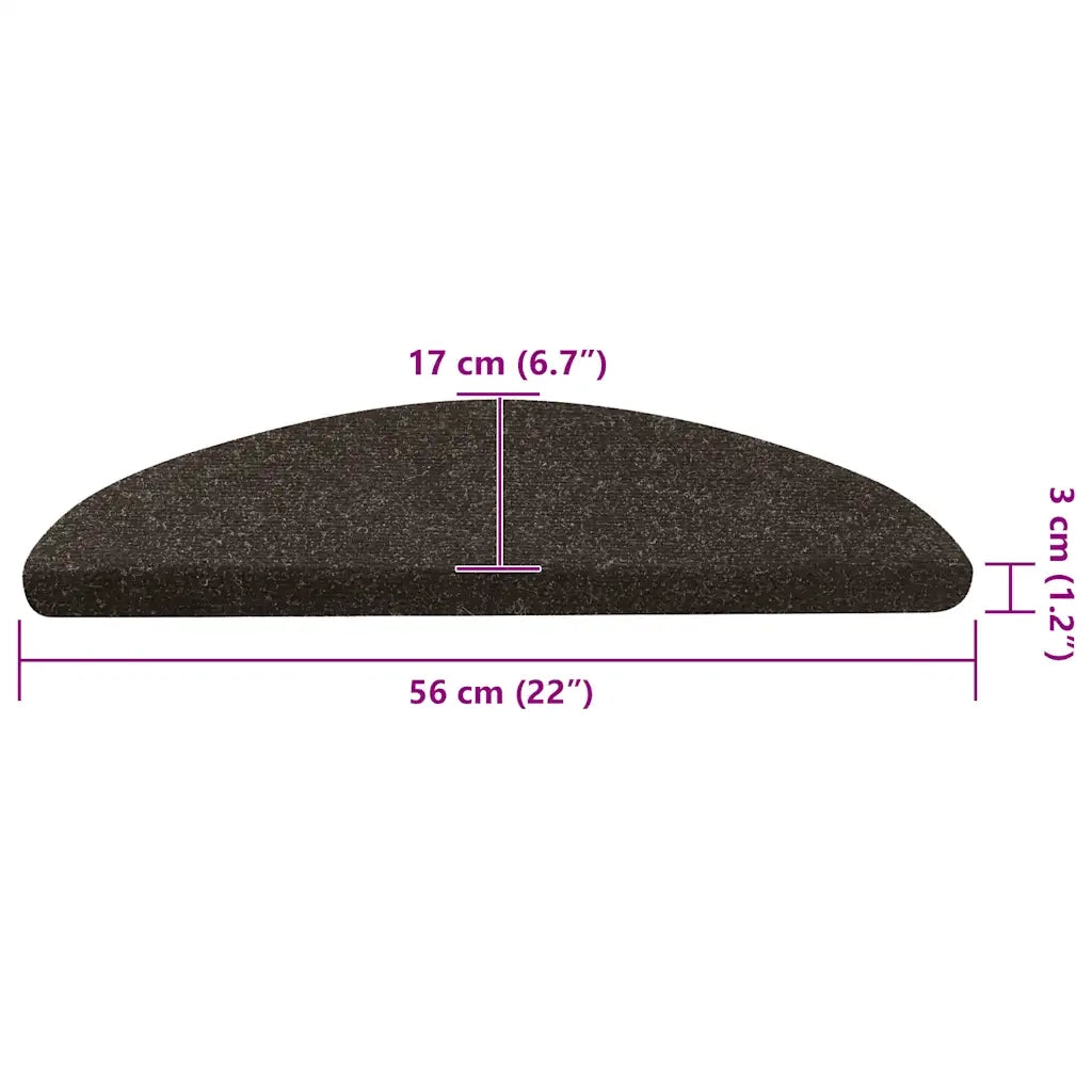 Tappetini Autoadesivi per Scale 30 pz Antracite 56x17x3 cm 3365900