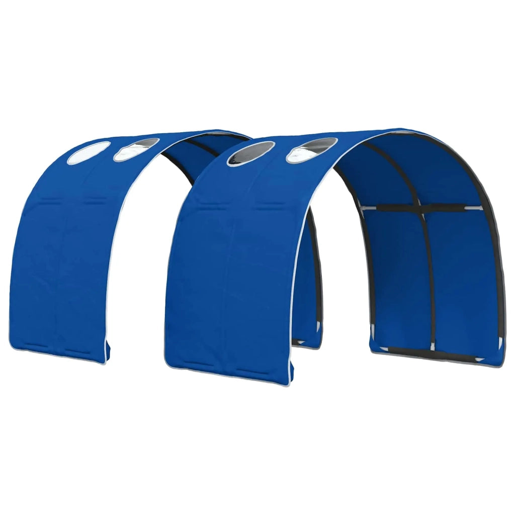 Letto singolo | Letto per adulti | Letto con Tunnel 4 pcs Bianco e Blu Legno ingegnerizzato