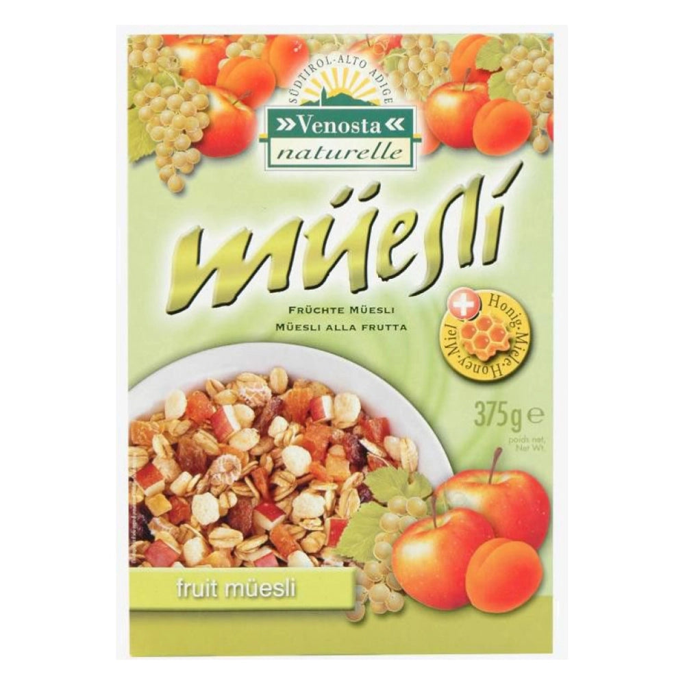 Venosta naturelle muesli con frutta e miele 3 confezioni da 375 grammi