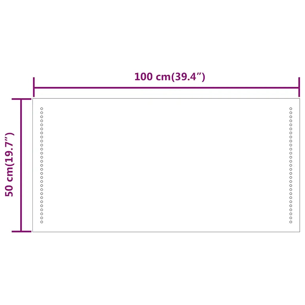 Specchio da Bagno con Luci LED 100x50 cm 151735