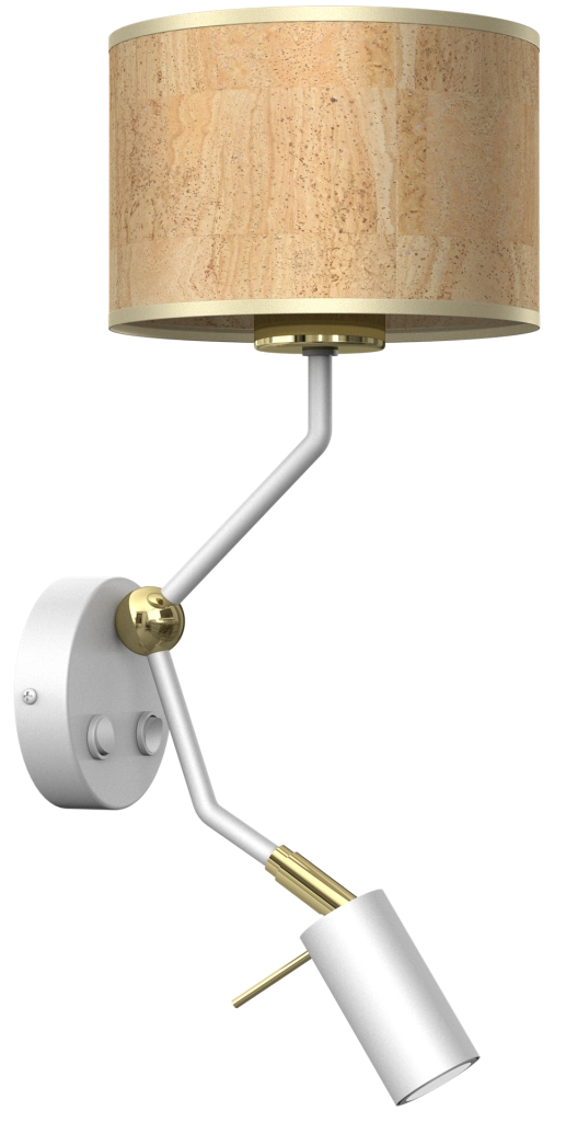 Applique CORK in sughero con luce lettura E27/GU10 Milagro