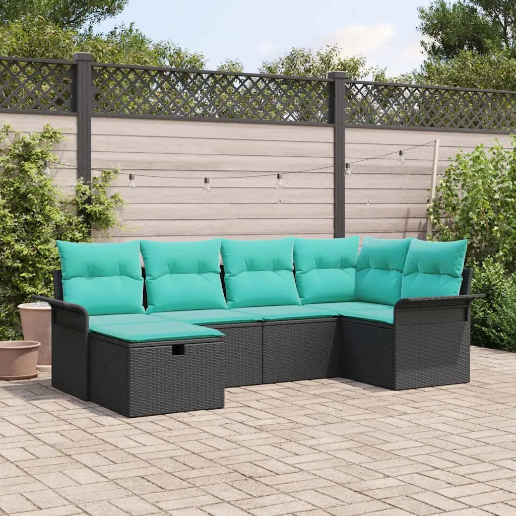 Set Divano da Giardino con cuscino 6 pcs Poly Rattan 3360217