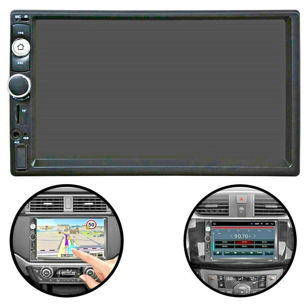 Trade Shop - Autoradio 7" Pollici 2 Din Touch Screen Stereo Bluetooth Aux Usb Fm Tf Ec-7020 -