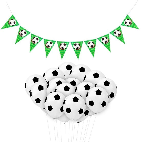 Decorazioni per Festa - Palloni da Calcio 25 pezzi - Bandiera da Calcio 1 pezzo - Palloni per Festa - Decorazioni per Compleanni - Decorazioni per Palloni - Materiale Latex 30,5 cm