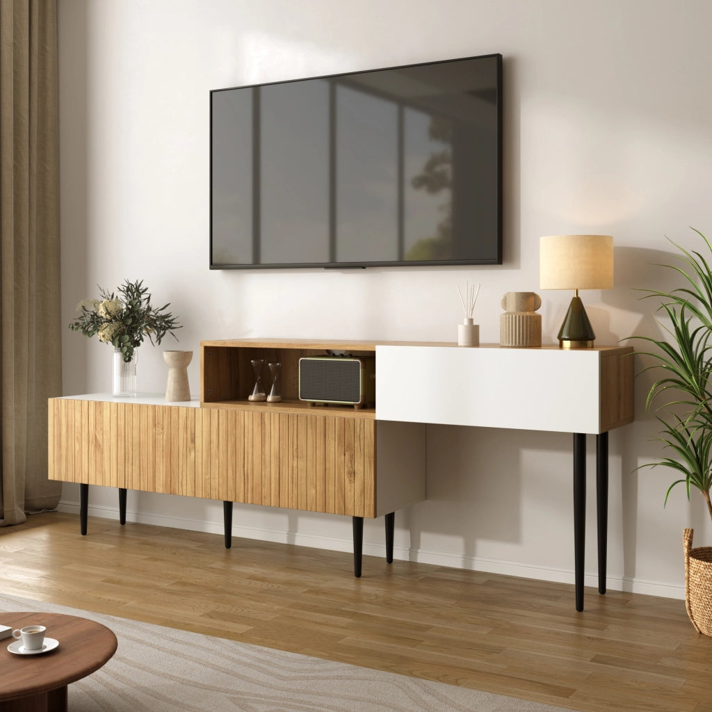 Mobile TV moderno - Zephmum- Lunghezza regolabile design modulare 2 parti