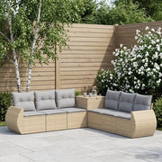 Set di divani 7 pz Beige e Grigio Chiaro 3448829