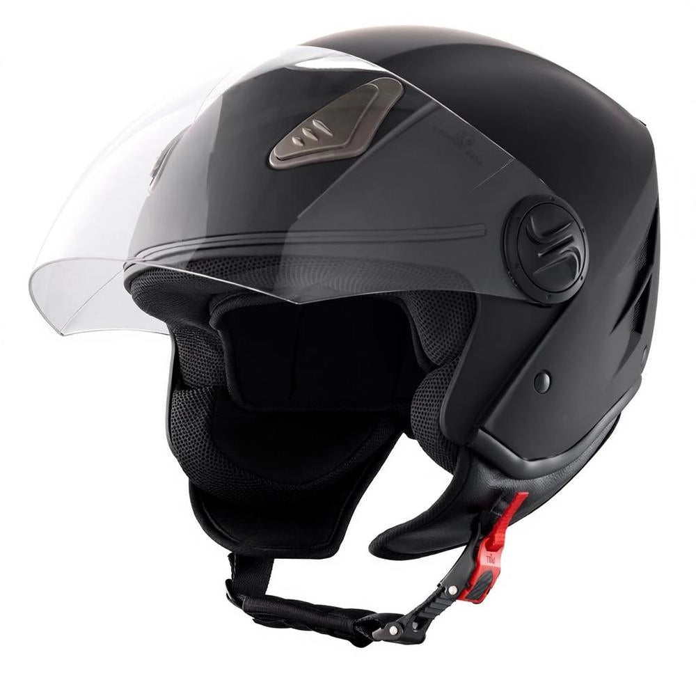 Casco Moto 3/4 Faccia Motocross ABS Alta Densità Slot Bluetooth Lenti Intercambiabili Giovani Adulti Taglia L