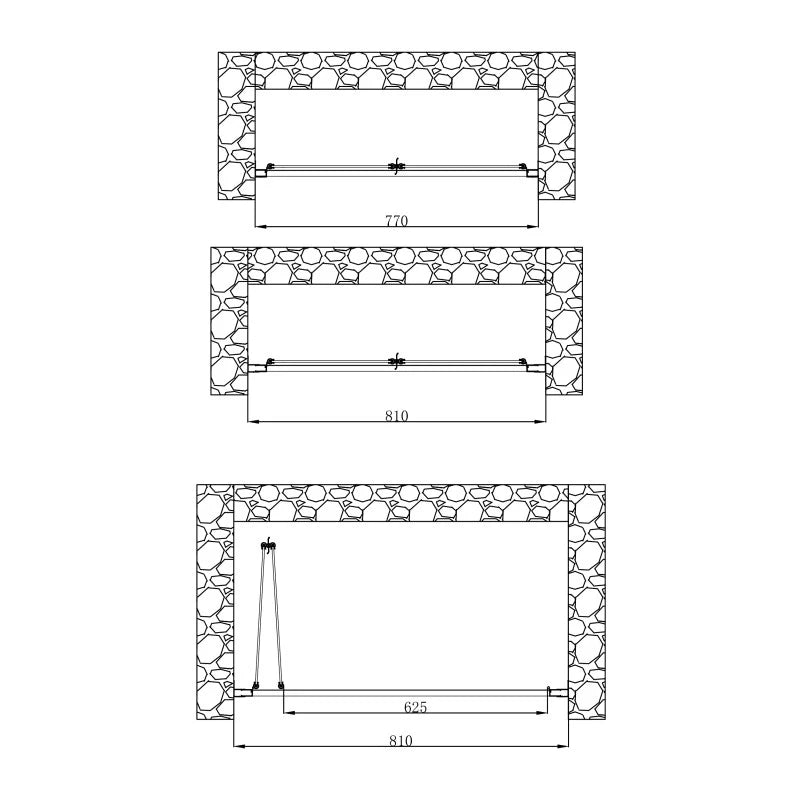 Porta Pieghevole 77-81x185h 4mm Cromato - Volta