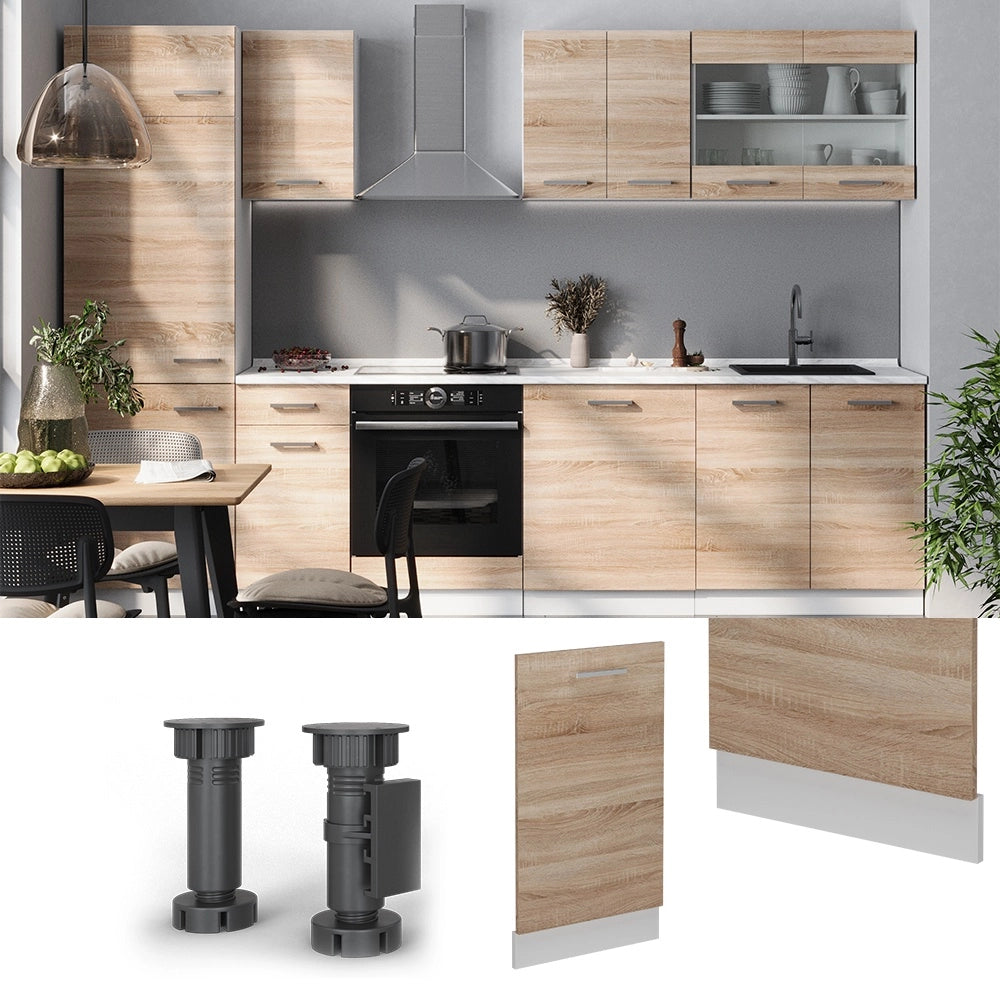 Pannello frontale della lavastoviglie R-Line Sonoma/Bianco 45 cm, PL Antracite Vicco