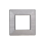 Placca Plastica Serie Starlight 2P Colore Silver Satinato Compatibile Con Vimar Plana