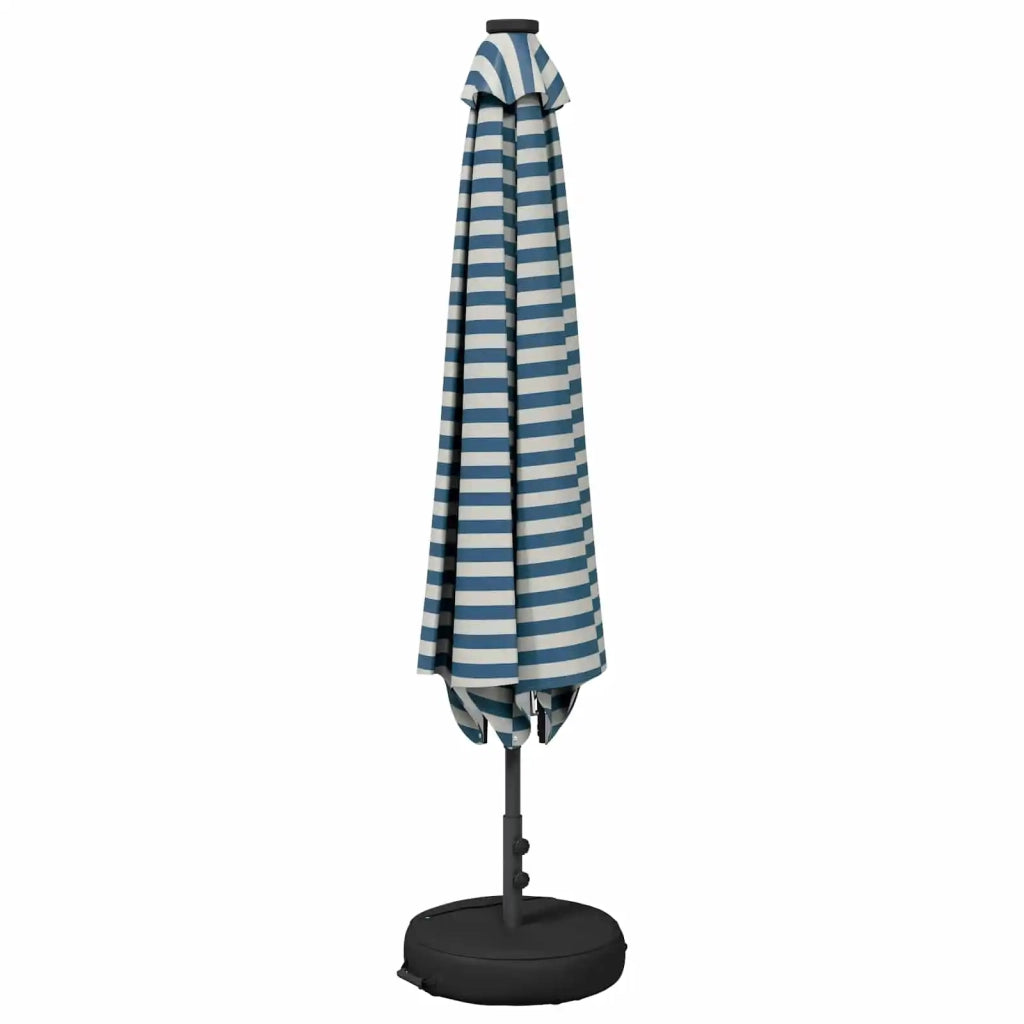 Ombrellone da giardino-Parasol da giardino con luci LED e base 300 x 300 cm Poliestere 994125