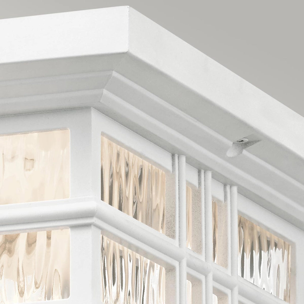 Plafoniera esterna Kichler Beacon Square bianca E27 IP44