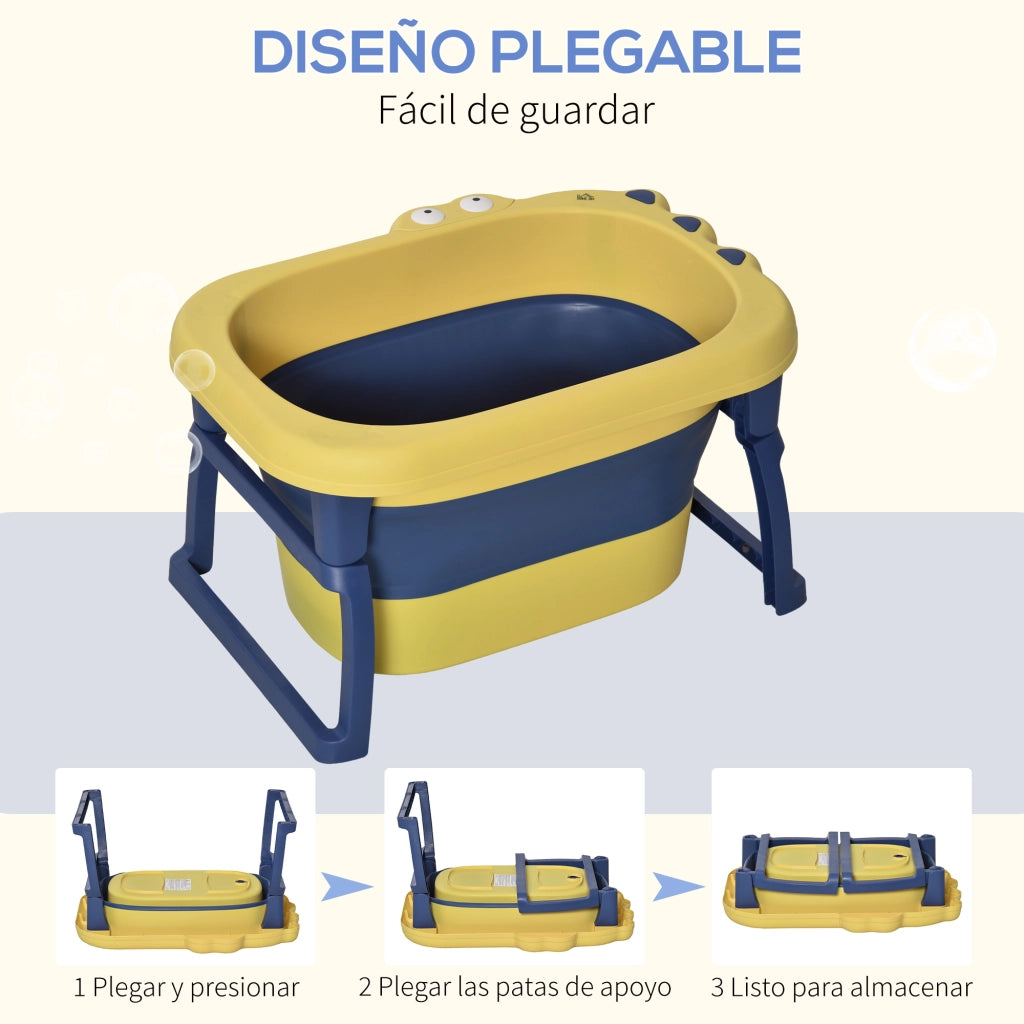 Vasca da bagno pieghevole per bambini ¨C Minimal ¨C 75.3x55.4x43 cm giallo e blu