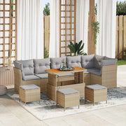 Set Divano da Giardino 10 pcs Beige polyrattan 3361512