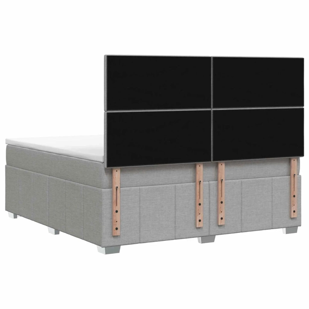 Letto box spring con materasso Grigio Chiaro 160 x 200 cm 3454176