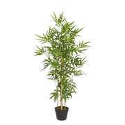 Pianta Bamboo Artificiale H 130 cm con Vaso Bizzotto