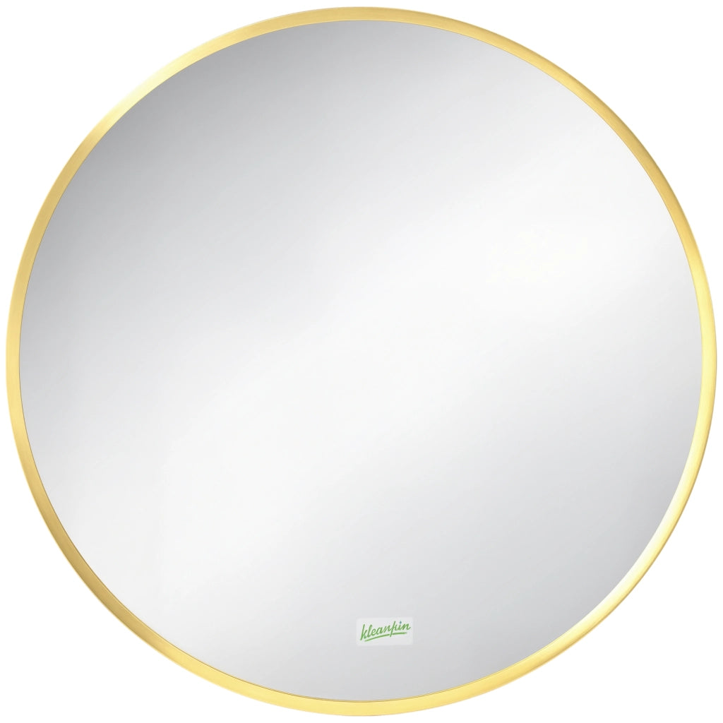 Specchio da parete tondo con cornice metallo ¨C Minimal ¨C oro ?50 cm
