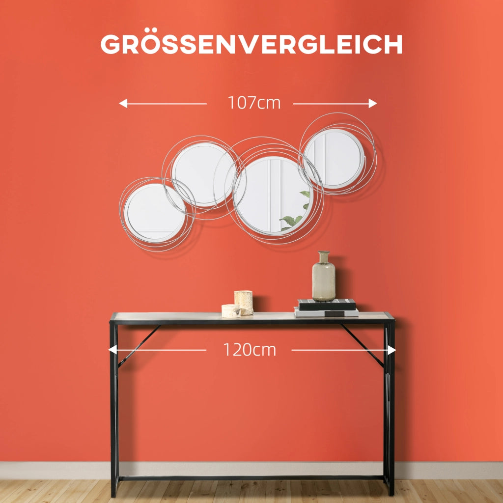 Set di specchi rotondi per parete ¨C Minimal ¨C 4 specchi, 107x56 cm