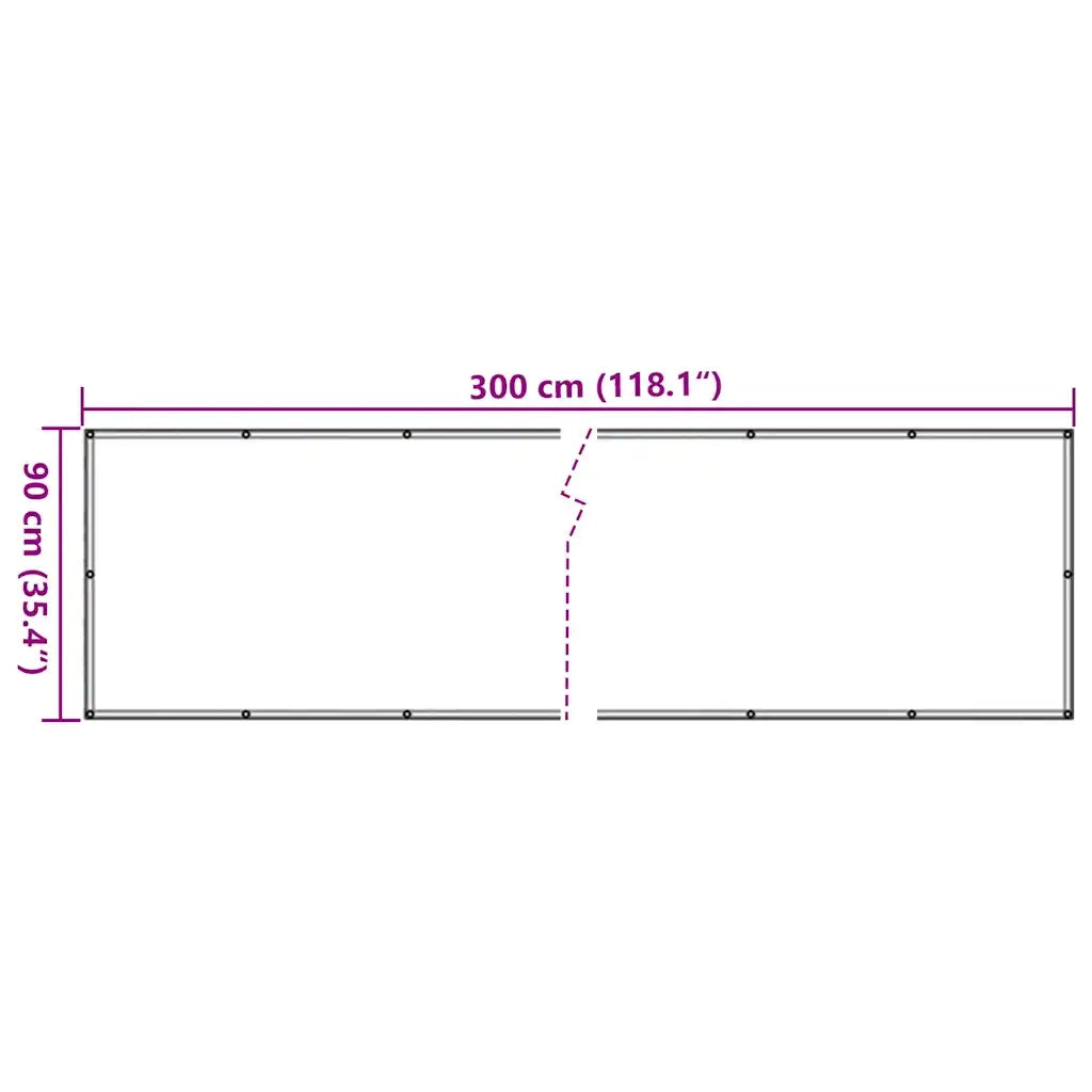 Schermo da balcone | Paravento da Balcone Antracite 300x90 cm in PVC