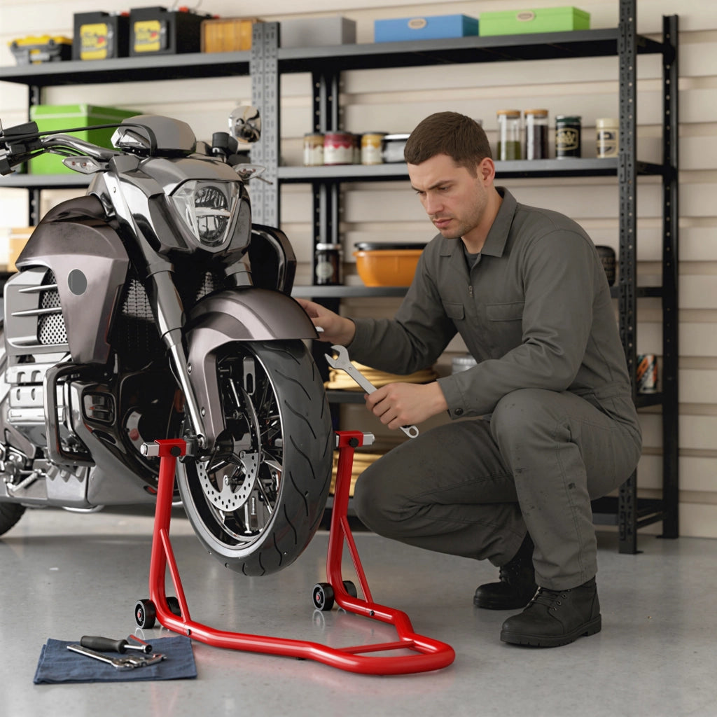 Cavalletto per Moto ¨C Minimal ¨C Rosso, Acciaio