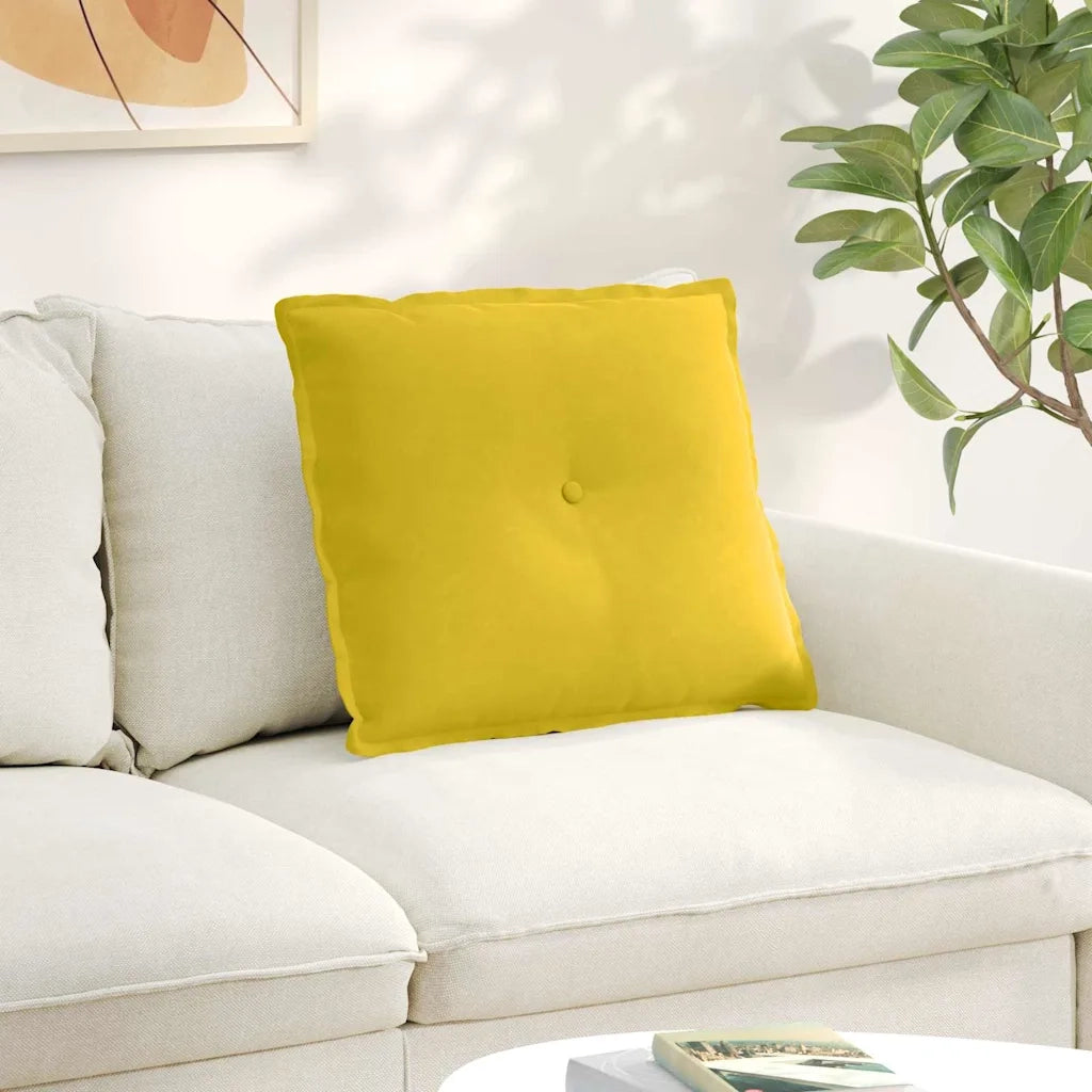 Cuscino per Schiena | Cuscino dorsale Giallo 60 x 50 cm Tessuto in Cords