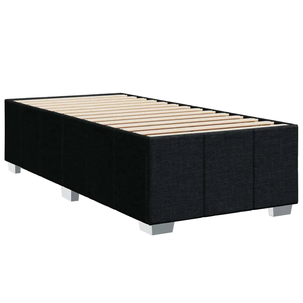 Letto box spring con materasso Nero 80 x 200 cm Tessuto 3451082