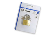 Lucchetto Ottonato 30Mm 3 Chiavi Set 5 Pezzi - Masidef