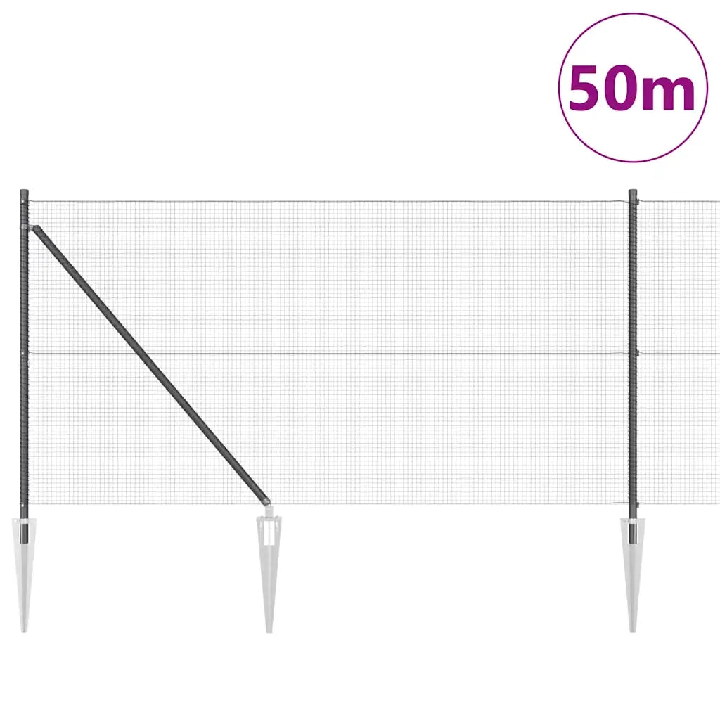 Palo della recinzione Grigio 50 x 1 m (rete 16 x 16 mm)