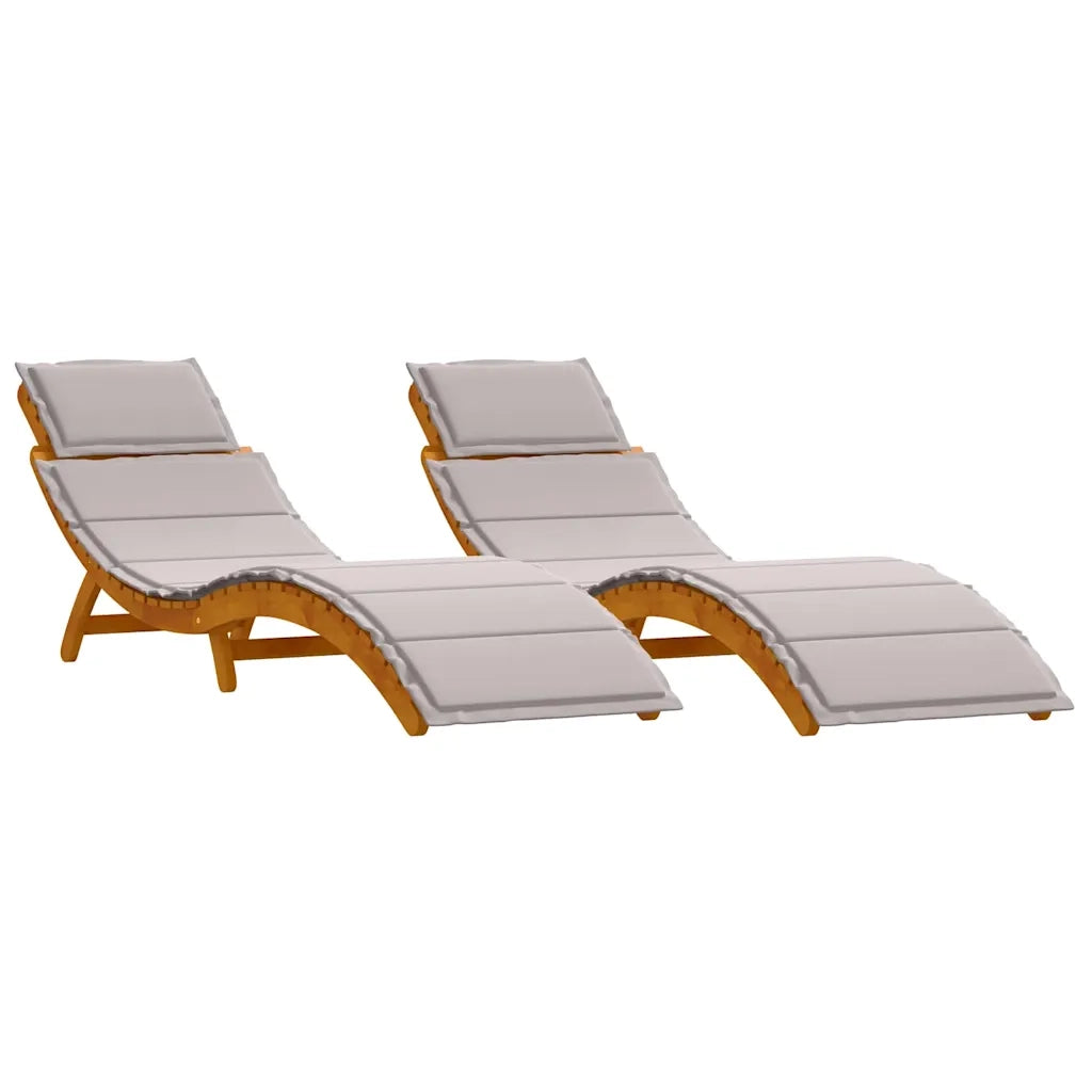 Lettino prendisole 2 pcs Talpa Legno di Acacia Massello 4107098