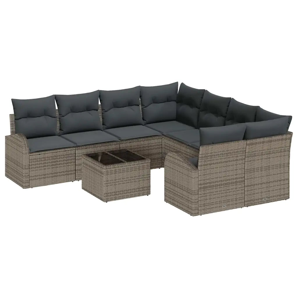 Set Divano da Giardino Grigio 55 x 55 x 37 cm polyrattan 3345979