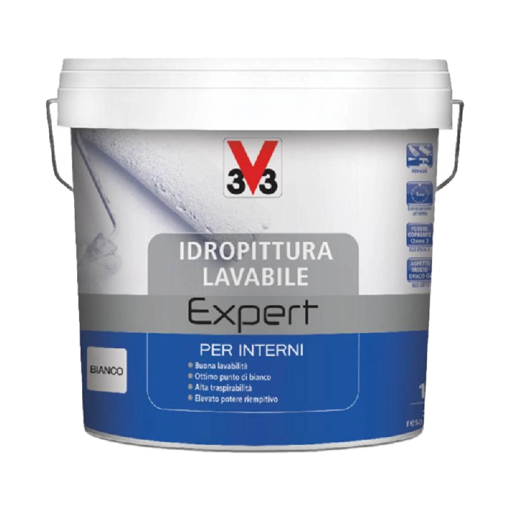 Idropittura Lavabile 4Lt - Color Bianco,  Lavabilità,