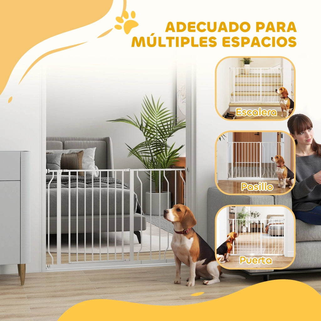 Barriera di Sicurezza per Cani Estensibile ¨C Minimal ¨C Bianco 75-115 cm