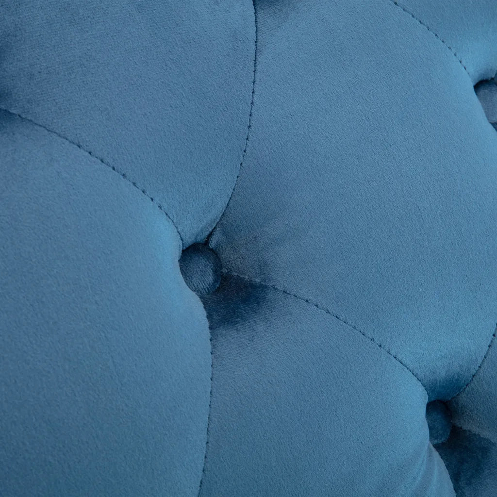 Sedia a Sdraio Blu in Velluto 248608