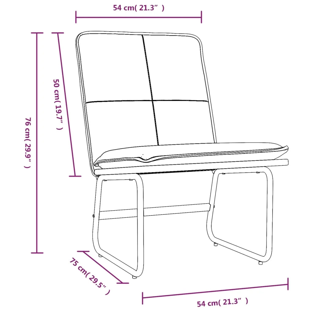 Poltrona | Sedia Lounge Nera 54x75x76 cm in Similpelle
