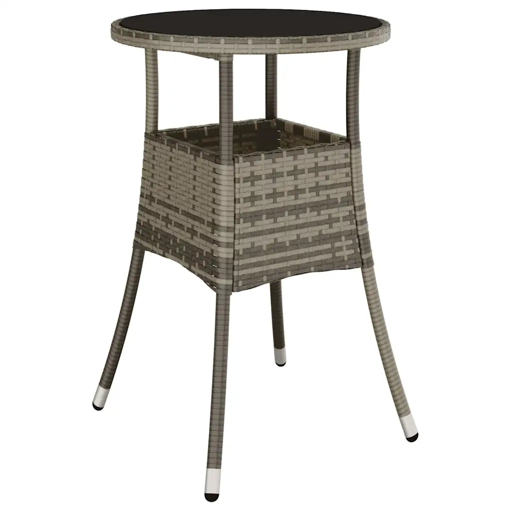Set da Pranzo per Giardino 3 pz | Set Salotto da Giardino Grigio polyrattan