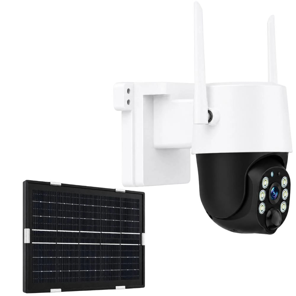 Telecamera ip wifi 4mp con batteria pannello solare e micro sd