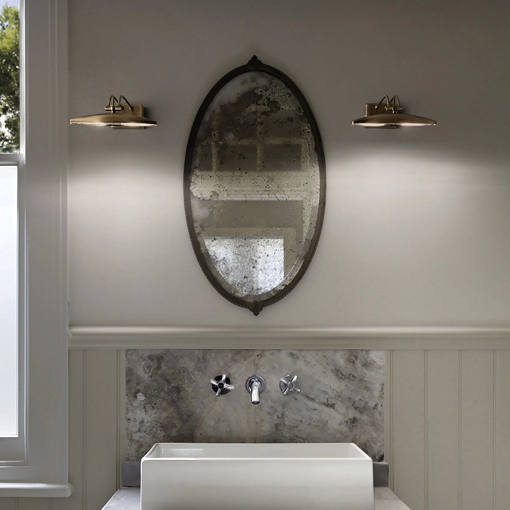 Applique Contemporanea Mirror-20 Metallo Ottone Brunito 2 Luci G9 3W 3000K