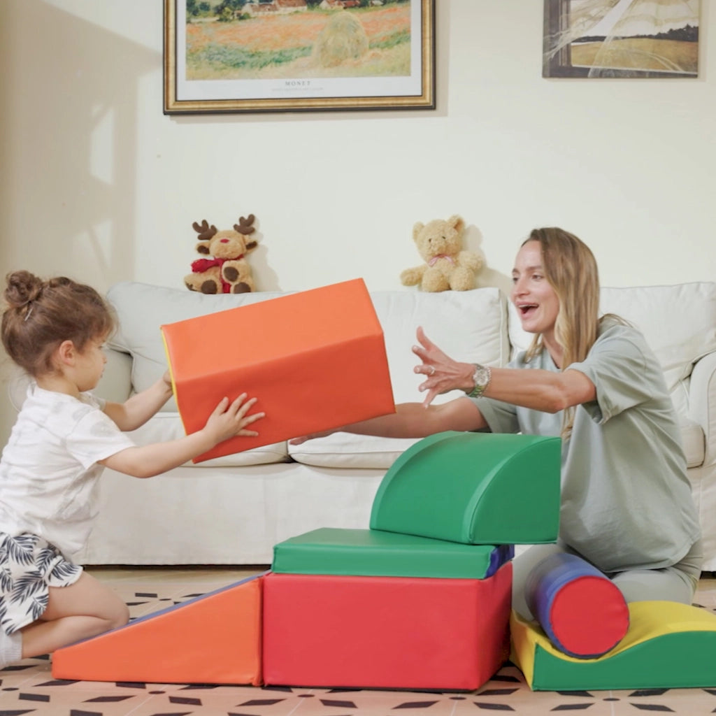 Set parcours motricita' bebe' ¨C zephmum ¨C 7 pezzi, multicolore