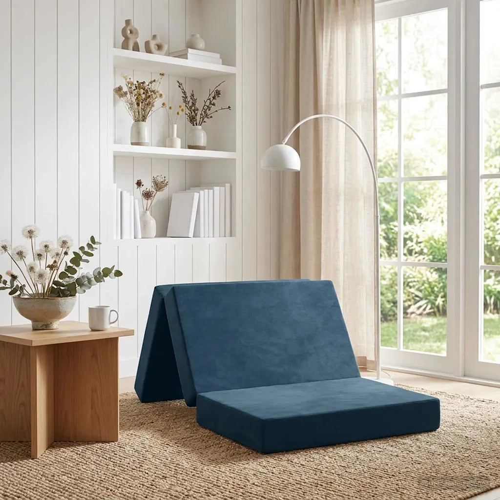 Divano Letto Pieghevole 80 x 67 x 45 cm Blu 900178