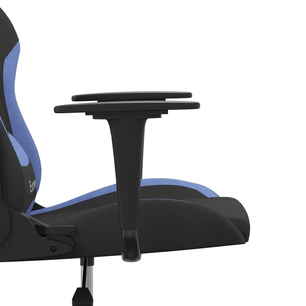 Sedia da Gaming Nero e Blu in Tessuto 345476