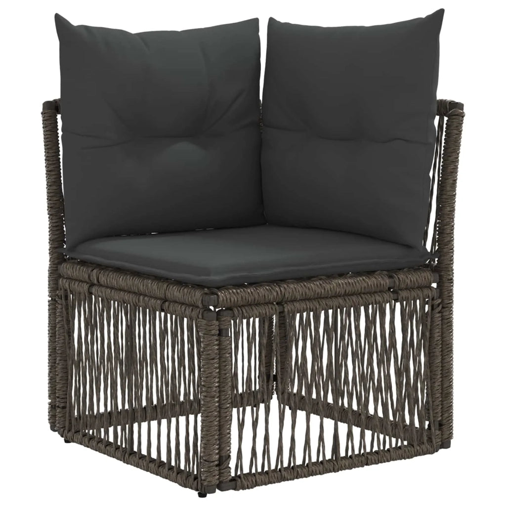 Set Divano da Giardino 9 pz Grigio e Grigio Scuro polyrattan 3435218