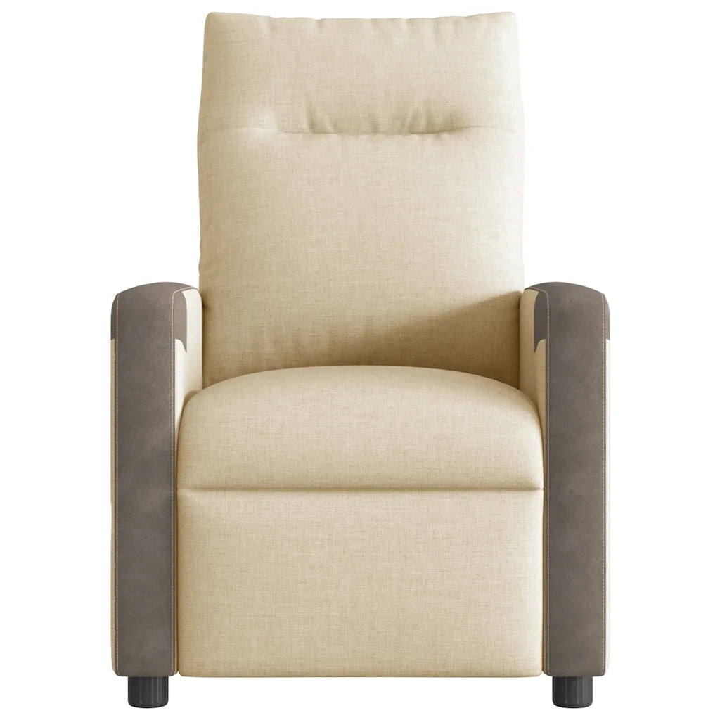 Poltrona Reclinabile in Tessuto Crema 4104842